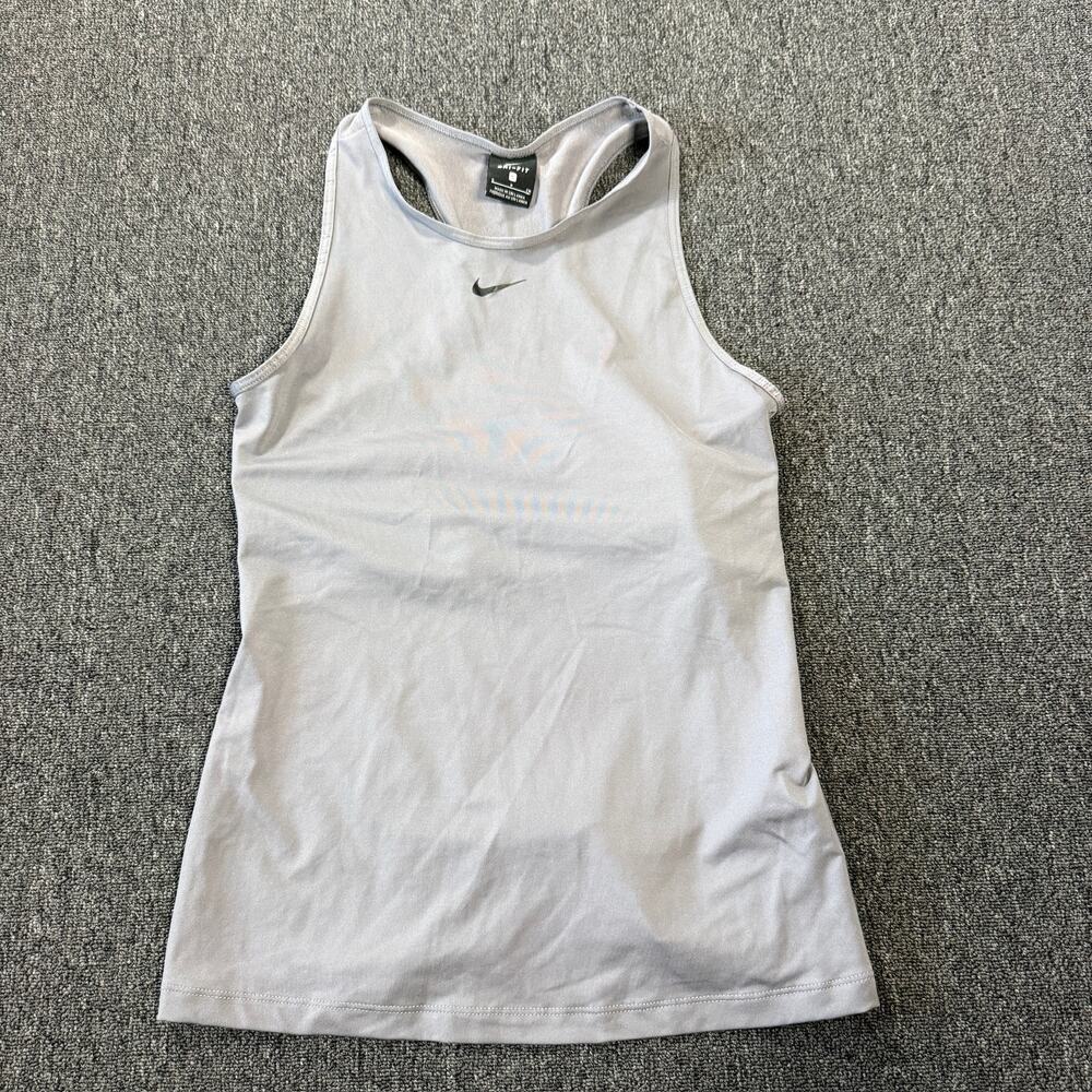 Vintage Y2k Nike Drifit Grey Racerback Running Sculpt Tank Top Women's Small